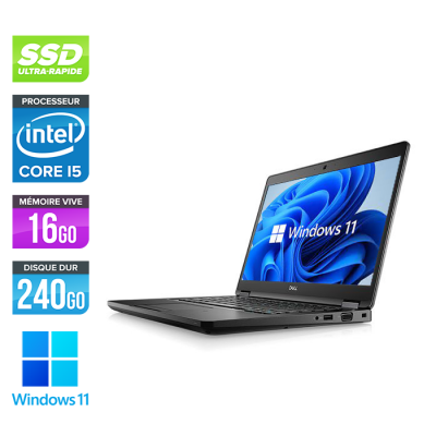 Pc portable - Dell Latitude 5491 reconditionné - i5-8400H - 16Go DDR4 - 240Go SSD - Windows 11
