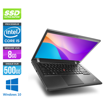 Ultrabook portable reconditionné - Lenovo ThinkPad T430S - i5 - 8Go - 500Go SSD - Windows 10