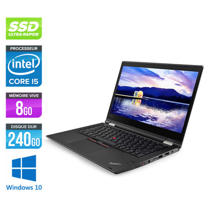 Ultrabook portable convertible reconditionné Lenovo Thinkpad YOGA X380 - i5 - 8Go - 240Go SSD - 13" FHD Tactile - Windows 10 - Trade Discount