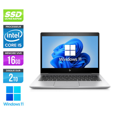 HP Elitebook 830 G5 - i5-8250U - 16 Go - 2To SSD - FHD - Windows 11