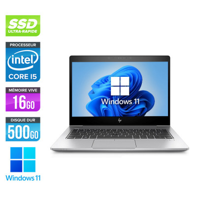 HP Elitebook 830 G5 - i5-8250U - 16 Go - 500Go SSD - FHD - Windows 11