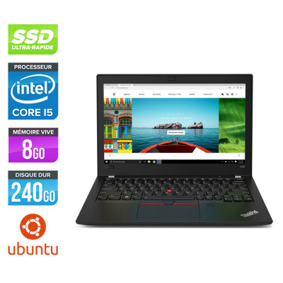 Ultrabook reconditionné - Lenovo ThinkPad X280 - i5 - 8Go - 240Go SSD NVMe - Linux