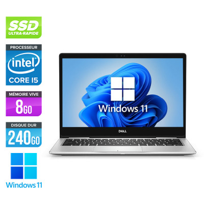 Ultrabook reconditionné - Dell Inspiron 13 7380 - intel i5 - 8Go - 240 Go SSD - Windows 11