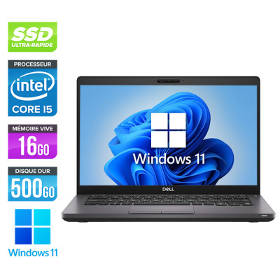 Ultrabook reconditionné pas cher - Dell Latitude 5401 - Core i5-9400H - 16Go - 500Go SSD - Windows 11
