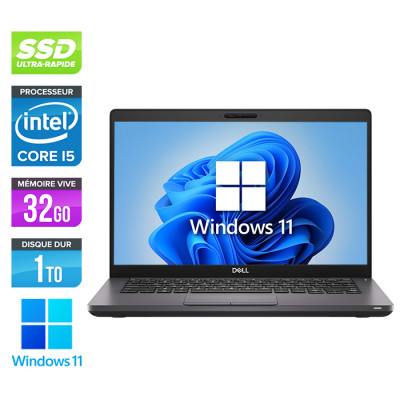 Ultrabook reconditionné pas cher - Dell Latitude 5401 - Core i5-9400H - 32Go - 1 To SSD - Windows 11