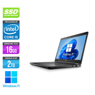 Pc portable - Dell Latitude 5490 reconditionné - i5 8250U - 16Go DDR4 - 2 To SSD - Windows 11