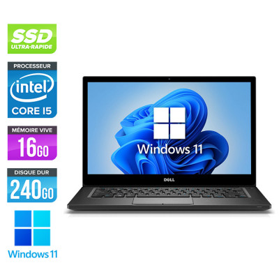 Pc portable - Ultraportable reconditionné - Dell Latitude 7290 - i5 - 16Go - 240 Go SSD - Windows 11
