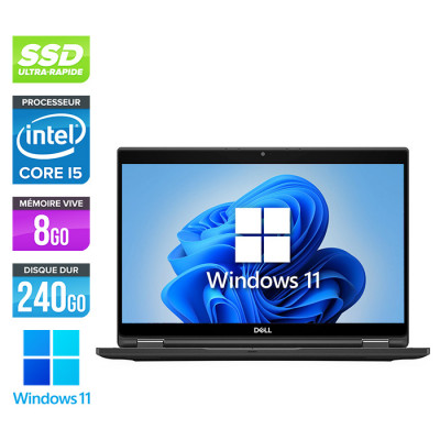 Ultraportable reconditionné - Dell Latitude 7390 2-en-1 - i5 - 8Go - 240Go SSD - Windows 11