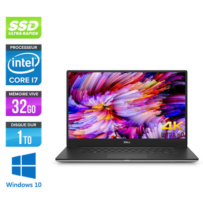 Ultrabook reconditionné - Dell XPS 15 9560 - i7-7700HQ - 32Go - 1 To SSD - GTX 1050 - 15,6" UHD - Windows 10