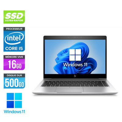 Ultrabook reconditionné - HP EliteBook 840 G5 - i5 - 16Go - SSD 500Go - 14'' - Windows 11