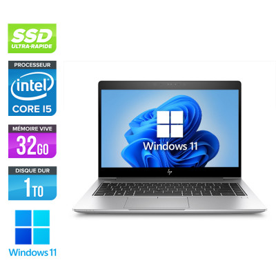 Ultrabook reconditionné - HP EliteBook 840 G5 - i5 - 32Go - SSD 1 To - 14'' - Windows 11
