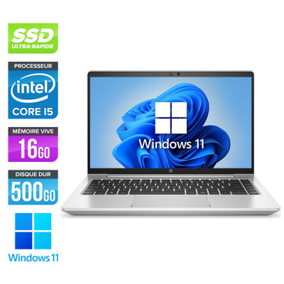 Ultrabook reconditionné - HP Probook 640 G8 - i5-1135G7 - 16Go - 500Go SSD - 14'' FHD - Win11