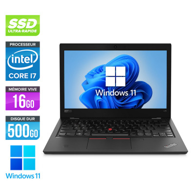 Pc portable reconditionné - Lenovo ThinkPad L380 - Intel Core i7-8550U - 16Go de RAM - 500Go SSD - W11 - État correct