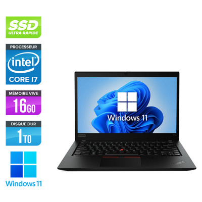 Pc portable reconditionné - Lenovo ThinkPad T14S - i7-10610U - 16Go - SSD 1To - Windows 11