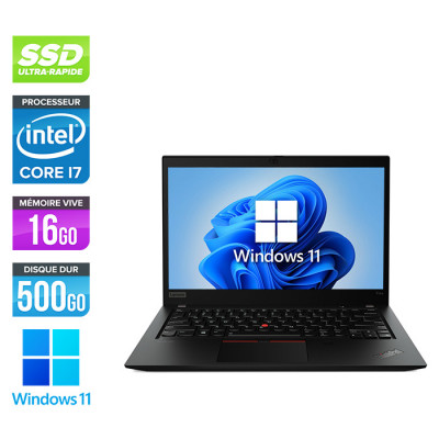 Pc portable reconditionné - Lenovo ThinkPad T14S - i7-10610U - 16Go - 500 Go SSD - Windows 11 - État correct