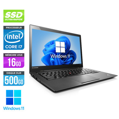 Ultrabook reconditionné - Lenovo ThinkPad X1 Carbon - i7 - 16Go - 500 Go SSD - Full-HD - W11 - État correct