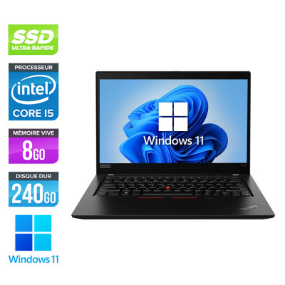 Ultrabook convertible reconditionné - Lenovo Thinkpad X390 - i5 - 8Go - 240Go SSD - 13" FHD - Windows 11