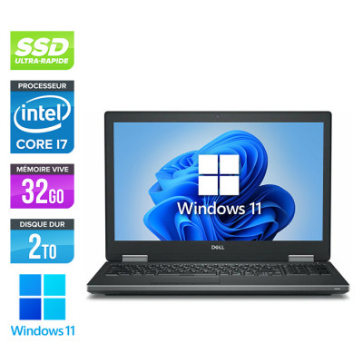 Workstation portable reconditionnée - Dell Precision 7540 - i7 - 32Go DDR4 - 2 To SSD - NVIDIA Quadro T000 - Windows 11