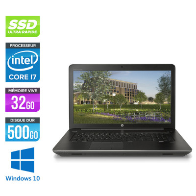HP Zbook 17 G4 - i7 - 32Go - SSD 500Go - Nvidia M1000 - Windows 10