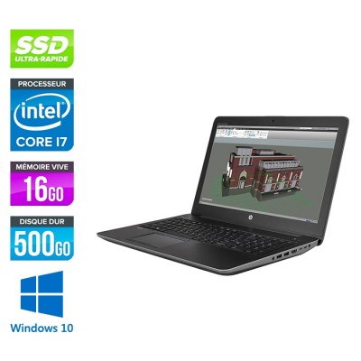 HP Zbook 15 G3 - i7 - 16 Go - 500Go SSD - 1To - Nvidia M1000M - Windows 10 