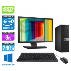 Dell Optiplex 3040 SFF - Windows 10 + Ecran 22''