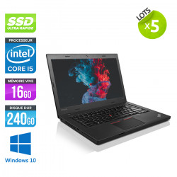 Lot de 5 Lenovo ThinkPad L460 - Windows 10