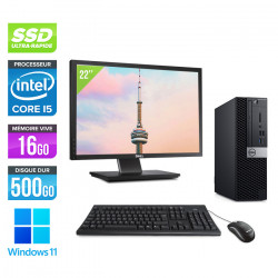 Dell Optiplex 5060 SFF - Windows 11 + Ecran 22''