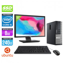 DELL Optiplex 7010 SFF - Ubuntu / Linux + Ecran 22''