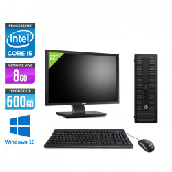 HP EliteDesk 800 G1 SFF - Windows 10 + Écran 22"
