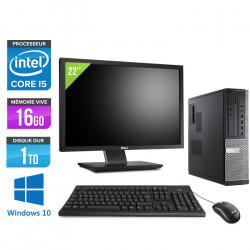 Dell Optiplex 7010 Desktop - Windows 10 + Ecran 22''