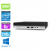 Pc de bureau HP ProDesk 400 G3 USDT reconditionné - i3 - 8Go - 240Go SSD - Windows10