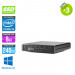 Ordinateur de bureau - HP EliteDesk 800 G1 DMreconditionné - i5 - 8Go - 240Go SSD - Windows 10 - Lot de 3 