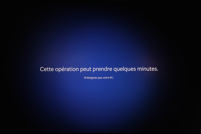 Chargement finalisation installation Windows 11